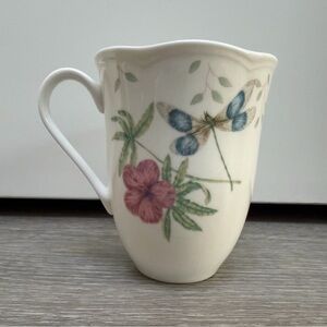 LENOX BUTTERFLY MEADOW DRAGONFLY PORCELAIN COFFEE TEA MUG 12OZ
